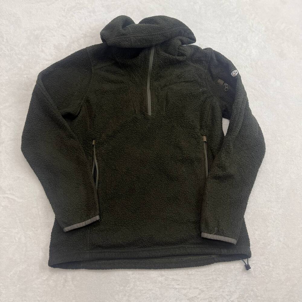 Kuhl Women's Quarter Zip Fleece Pullover Hoodie Green Size S Gorpcore Winter